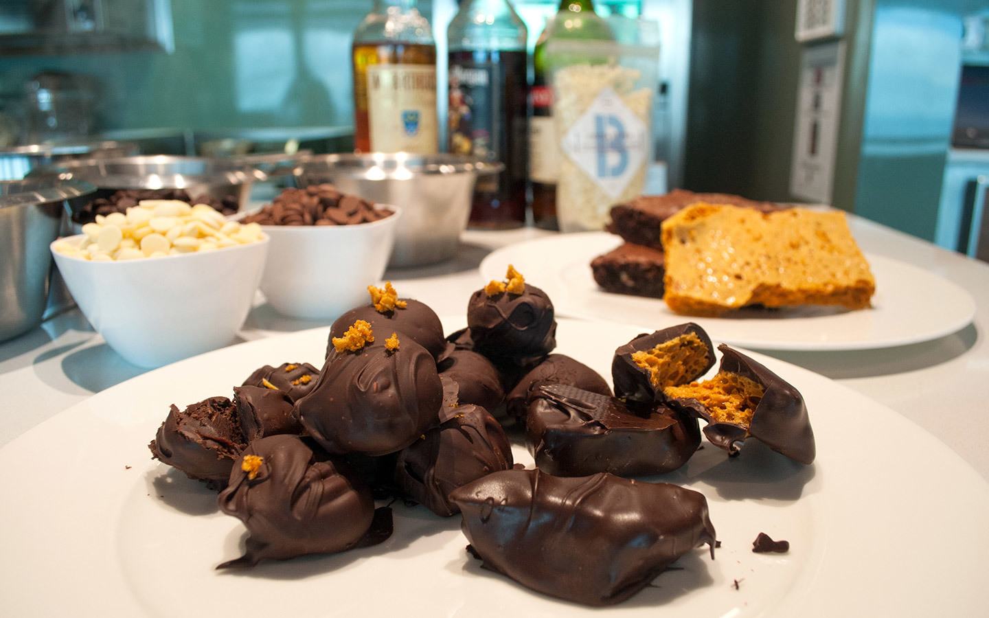Chocolate making on board P&O Britannia cruise ship