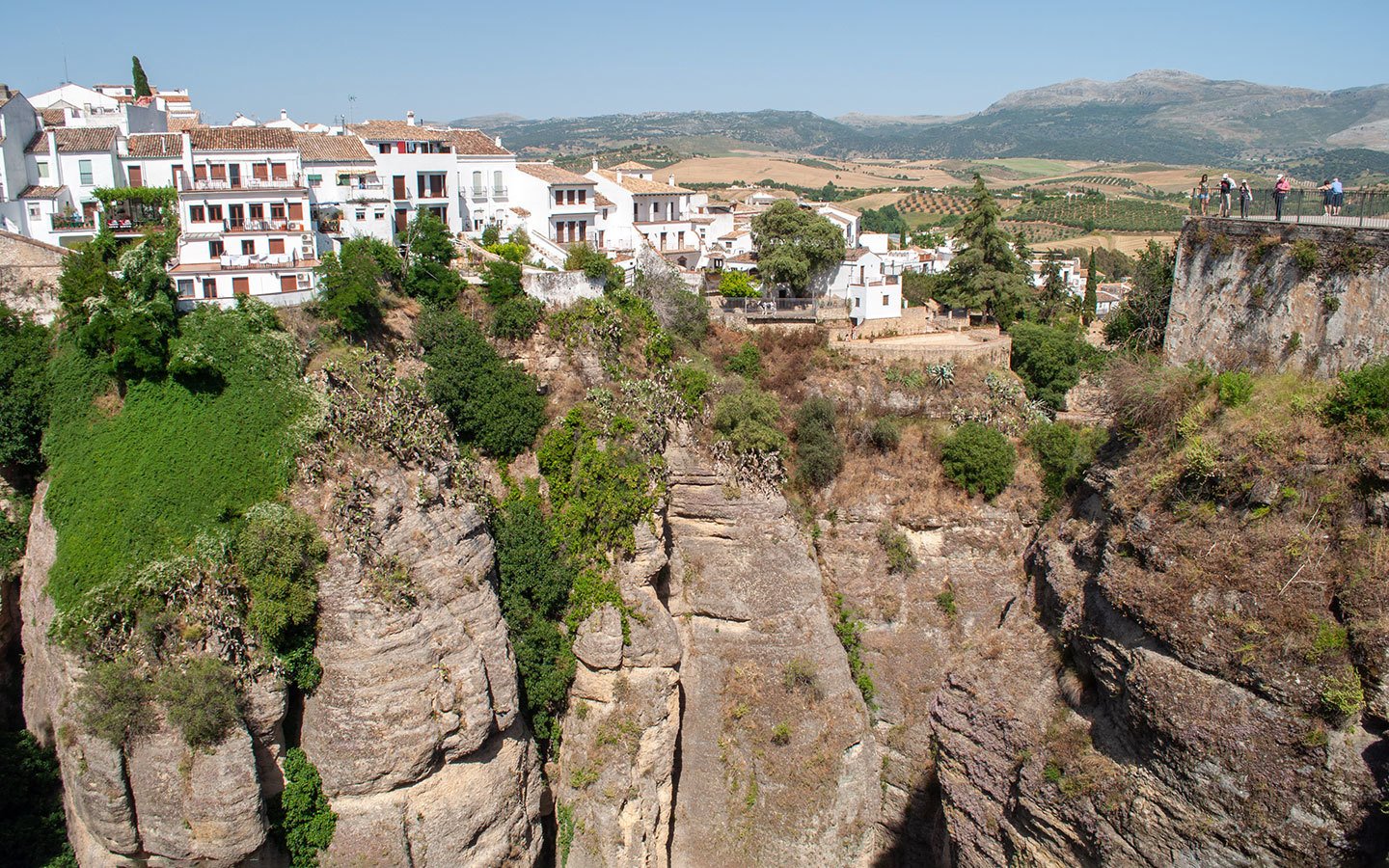 Clifftop buildings overlooking the gorge