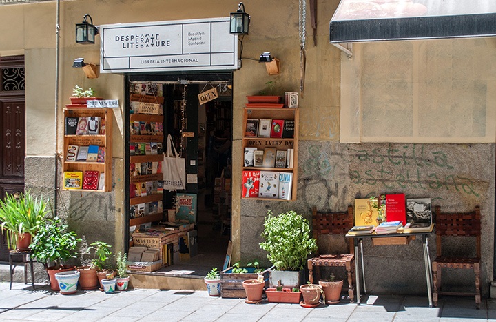 Vintage bookshop in Madrid