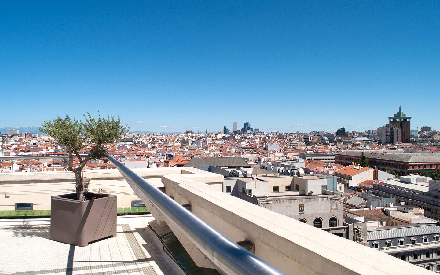 Madrid city view from the Circulo de Bellas Artes