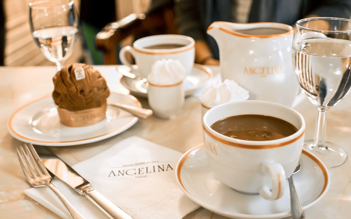 Delicious hot chocolate at Angelina in Paris