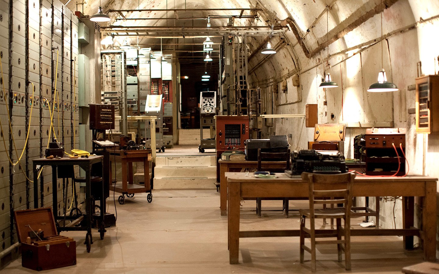 Underground offices at Dover Castle wartime tunnels