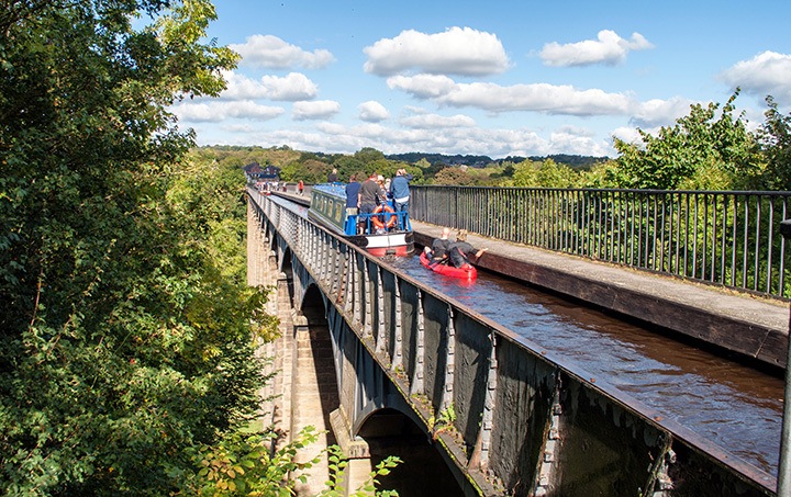 The Pontcysyllte Aqueduct in Llangollen