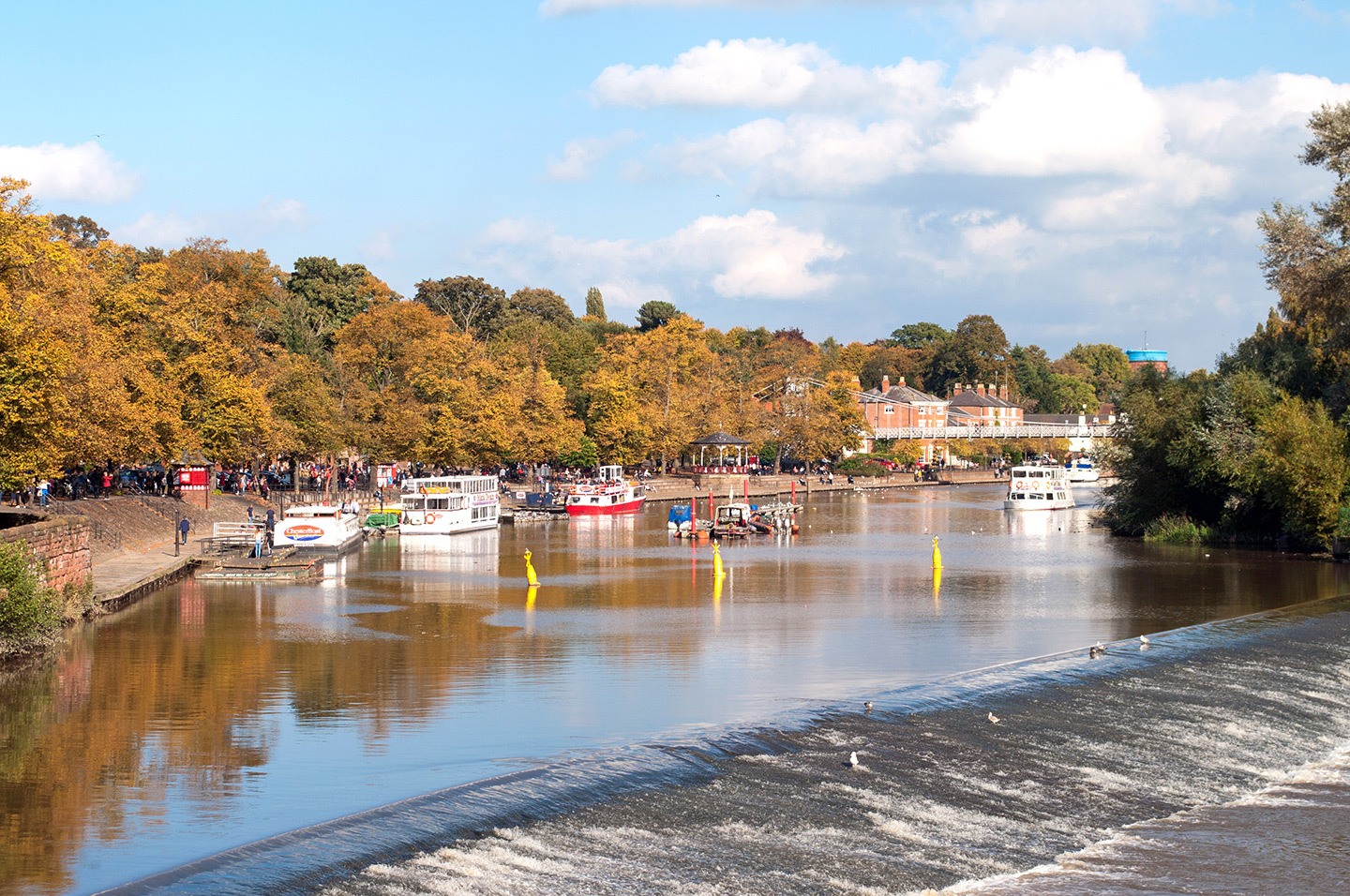 Boats along the River Dee