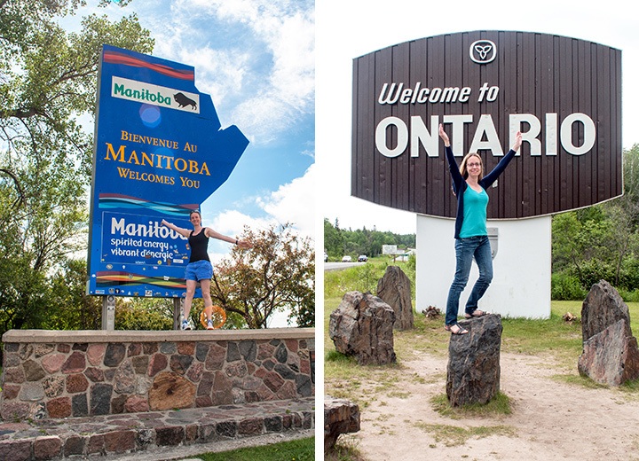 Manitoba and Ontario signs