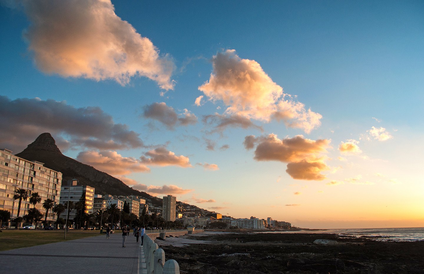 Sunset at Sea Point in Cape Town