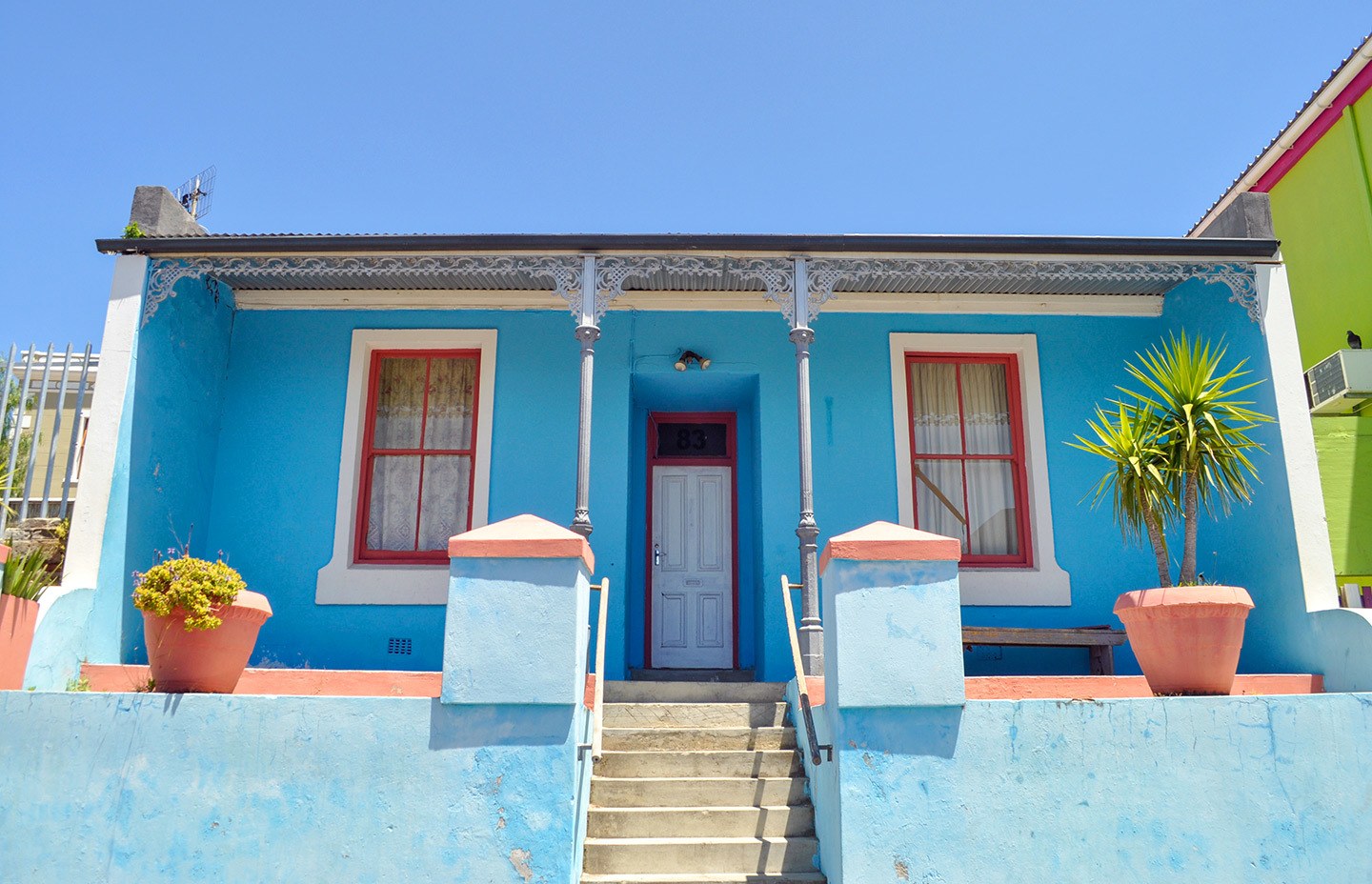 Colourful houses in the Bo Kaap neighbourhood of Cape Town