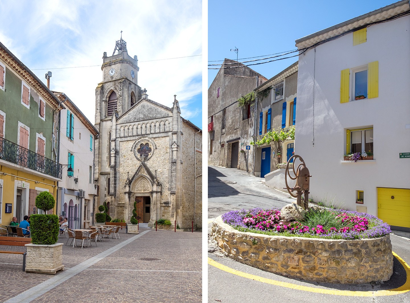 Autignac in Spring in France’s Languedoc wine region