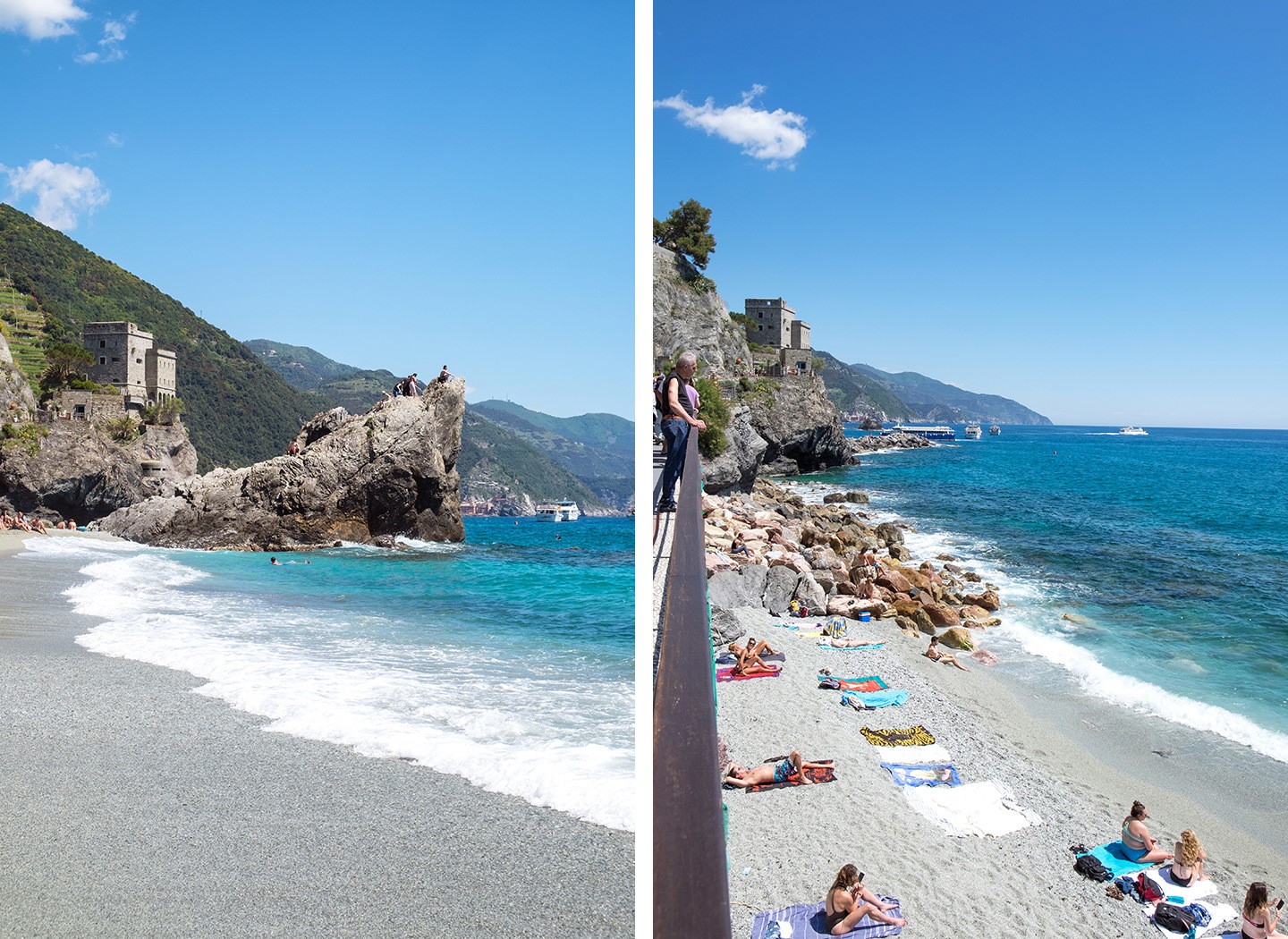 On the beach in Monterosso