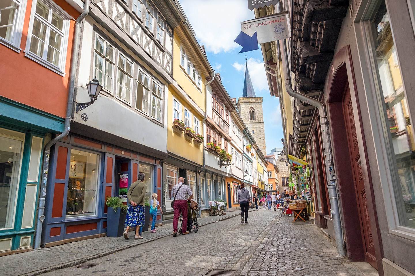 Erfurt's Krämerbrücke or Merchant's Bridge, Germany