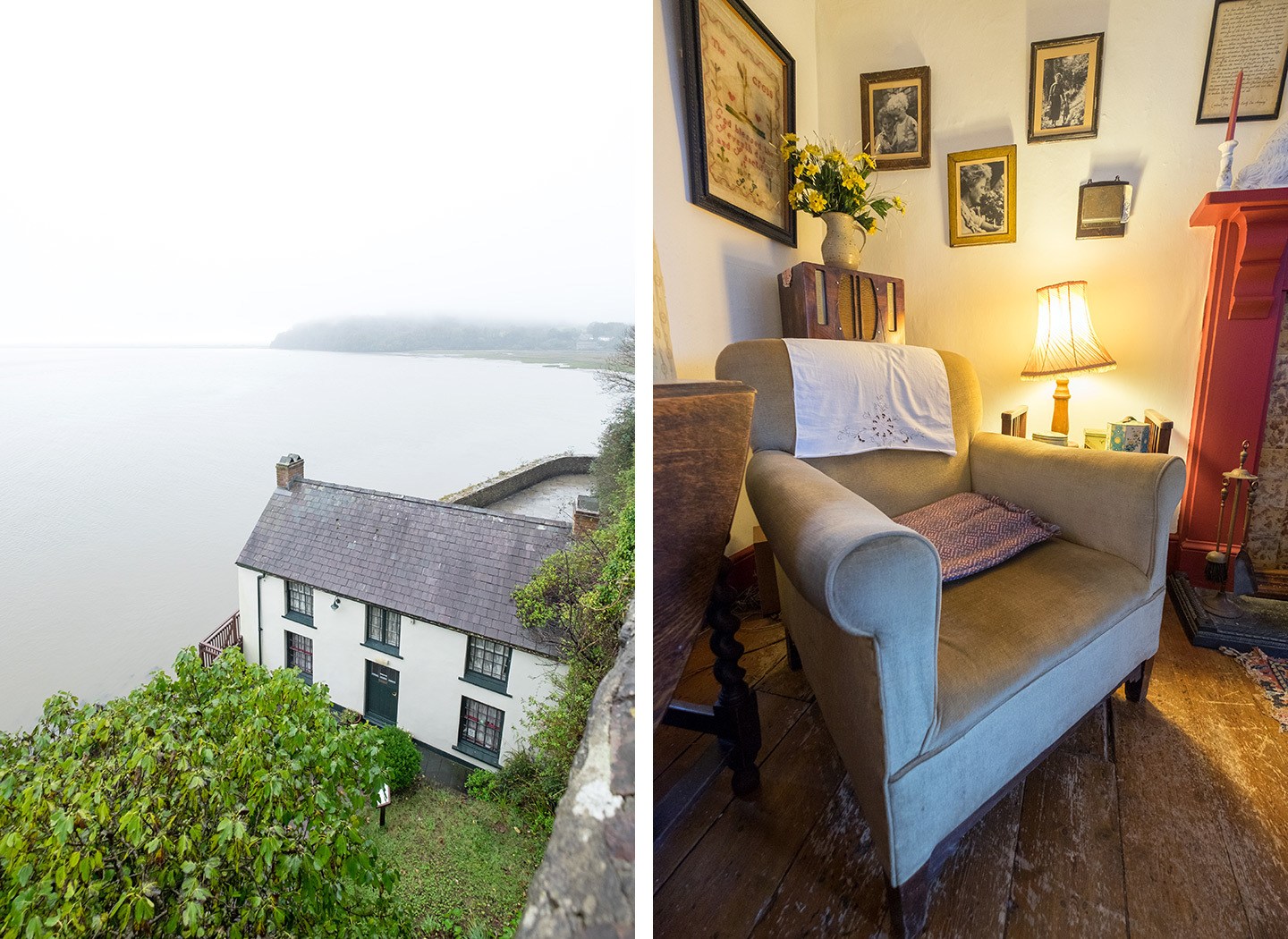 Dylan Thomas' Boathouse in Laugharne, South Wales