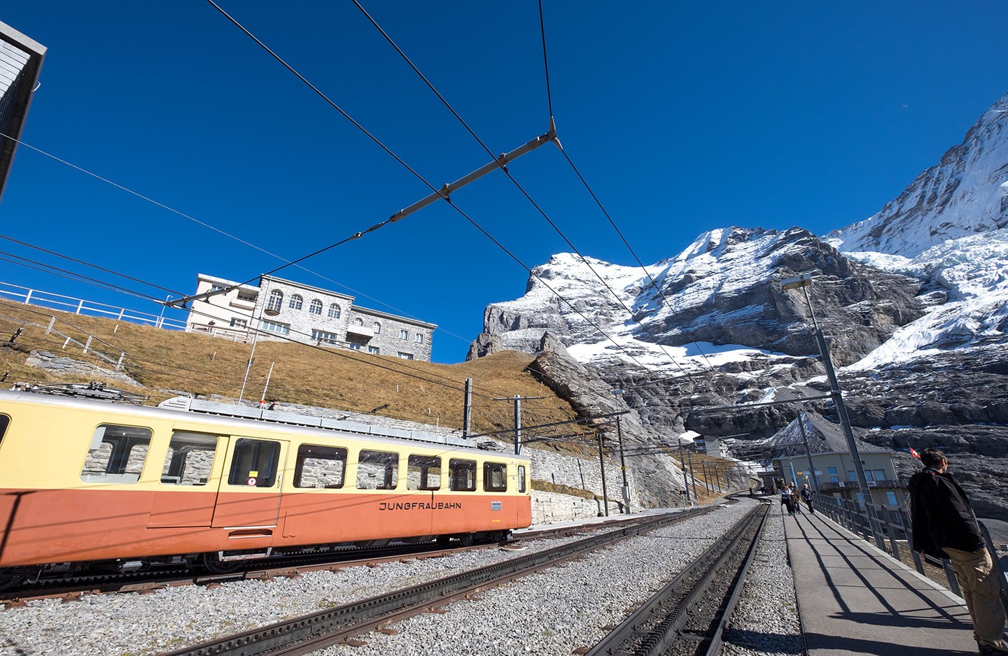 The Jungfraubahn scenic train in Switzerland