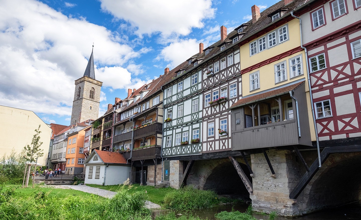 Erfurt's Krämerbrücke in Germany