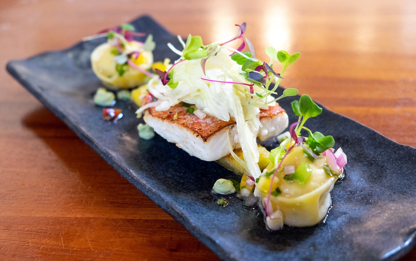 High-end Caribbean food at the Cap Maison hotel in Saint Lucia