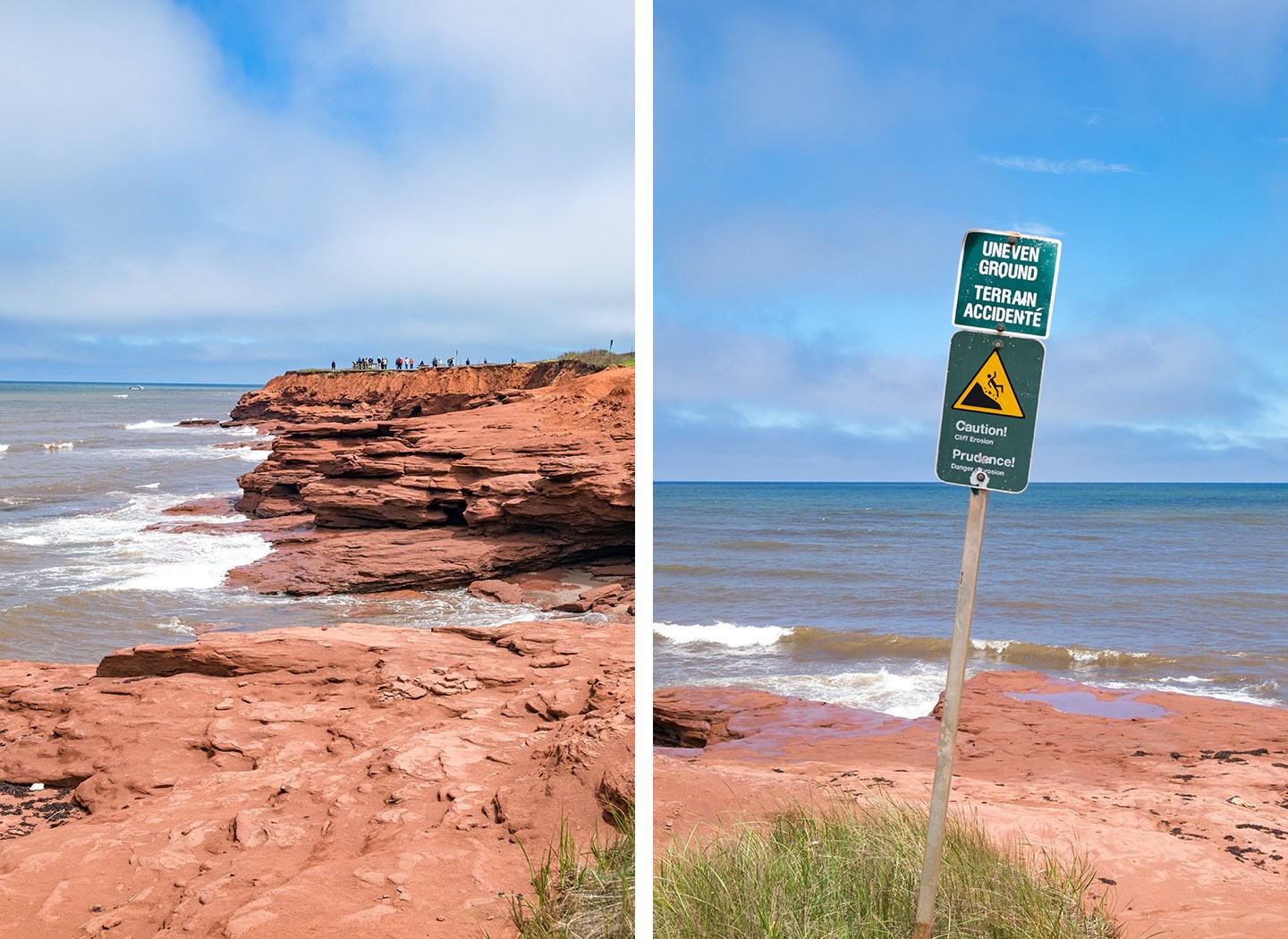 Red sandstone cliffs, Prince Edward Island National Park Canada