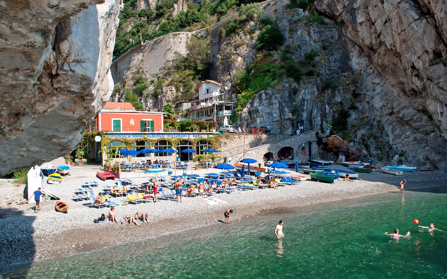 Beach on the Amalfi Coast, Southern Italy