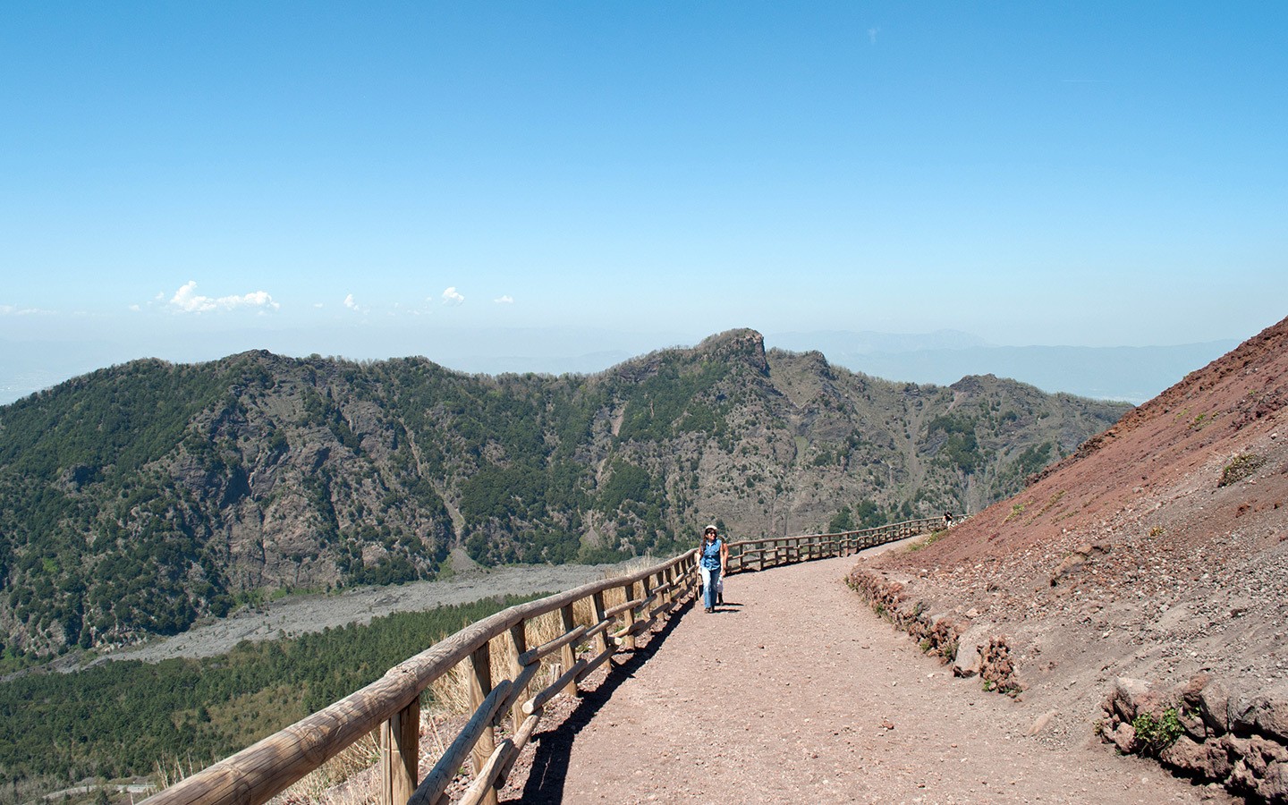 Climbing Vesuvius on the crater path