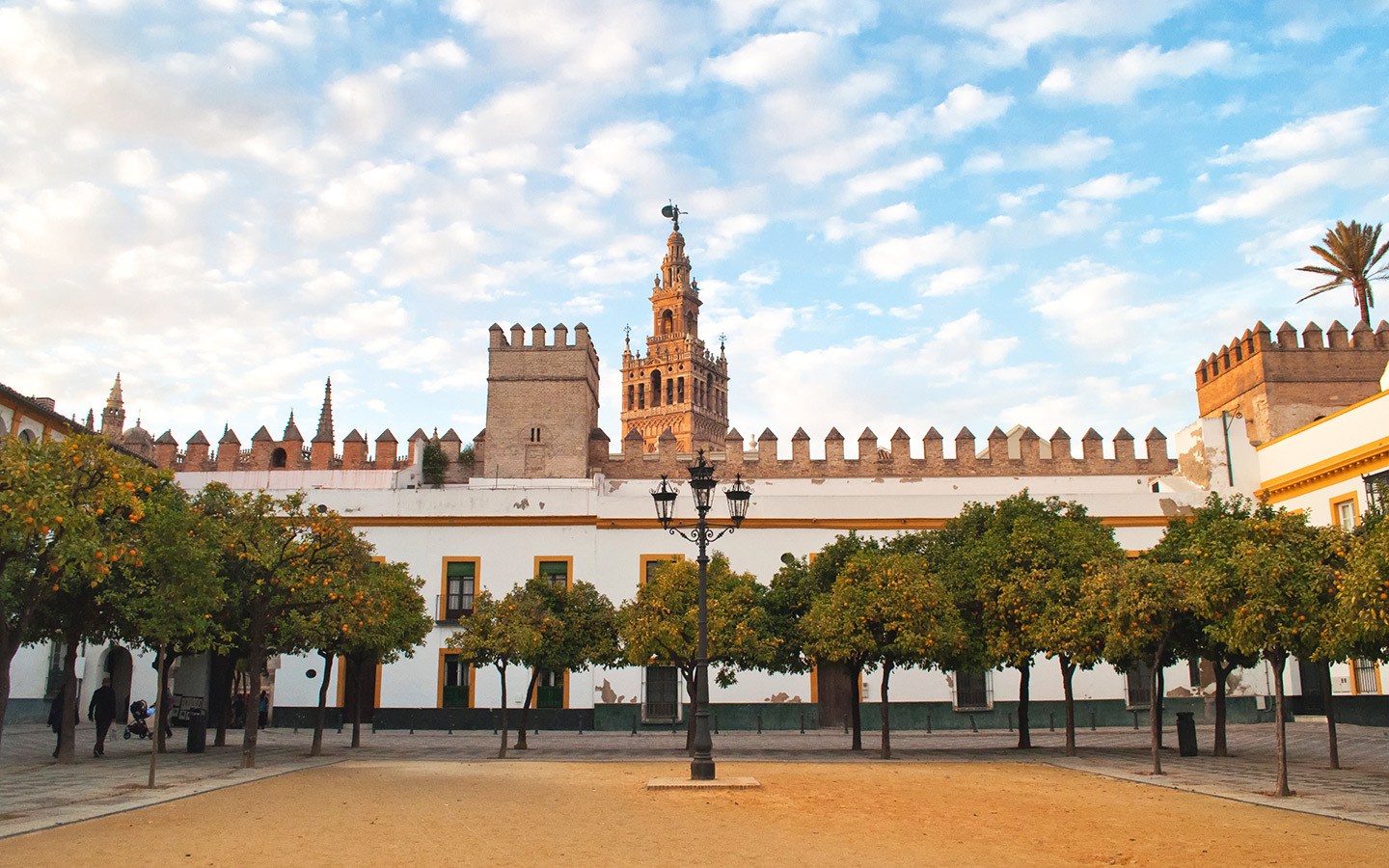 The gardens at the Alcázar in Seville