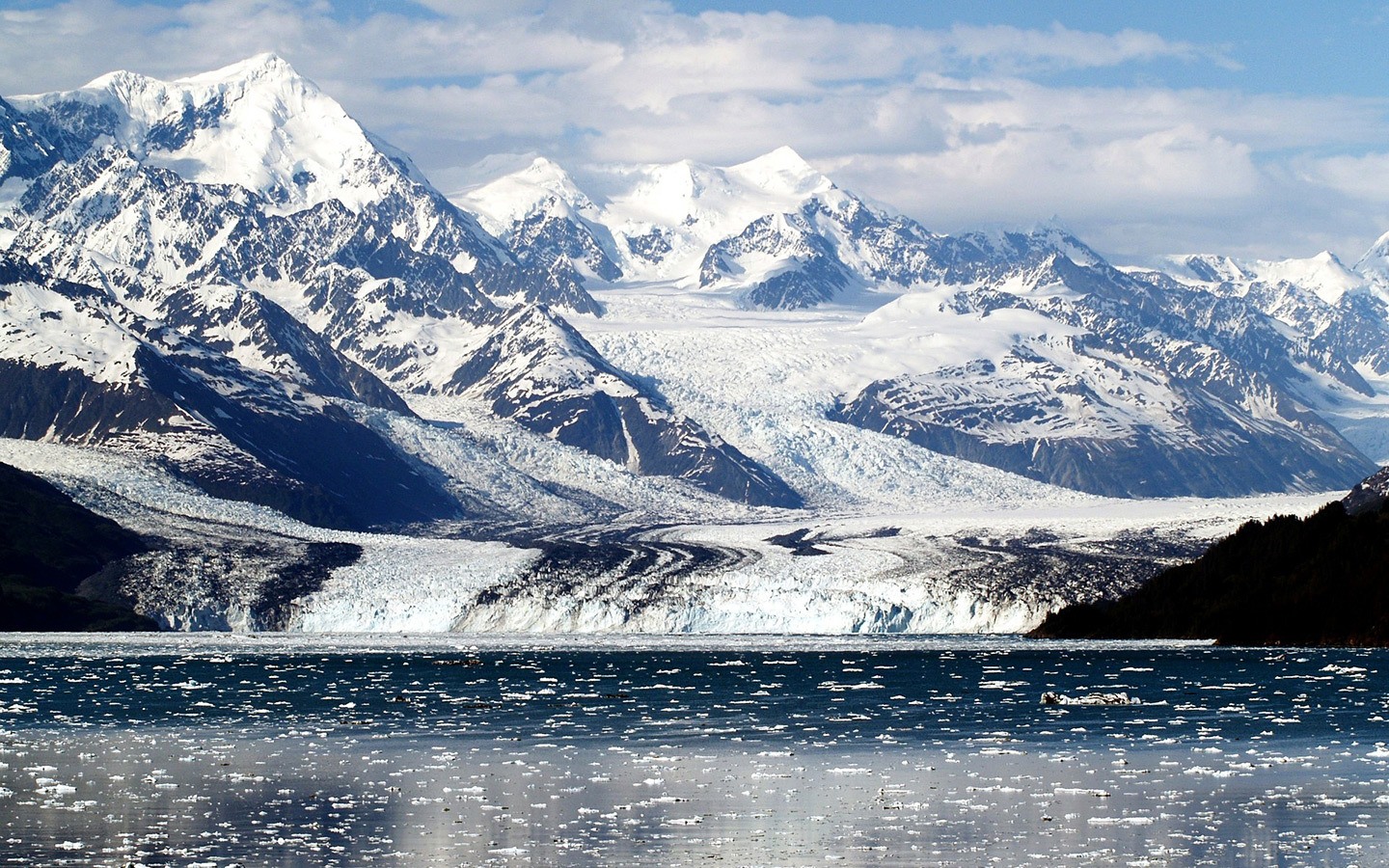 Alaska cruise through the fjords.