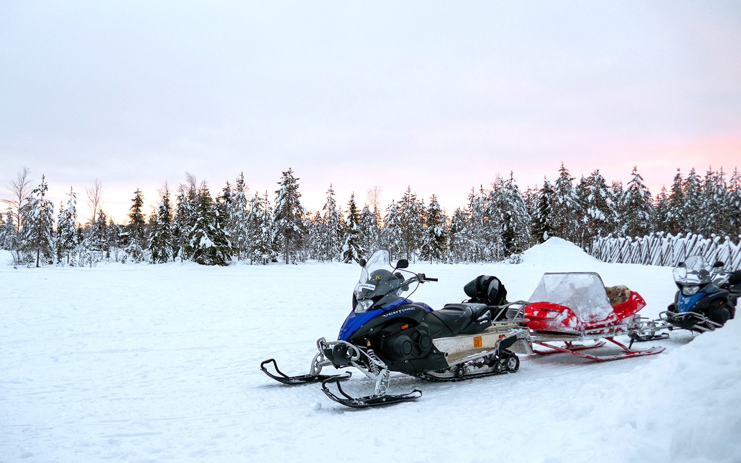 Snowmobiling in Rovaniemi, Finnish Lapland