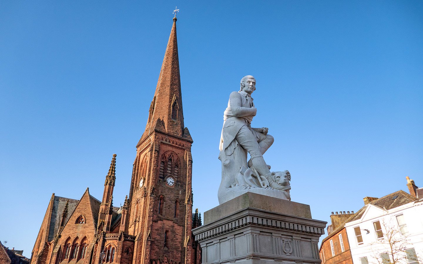 Robert Burns statue in Dumfries