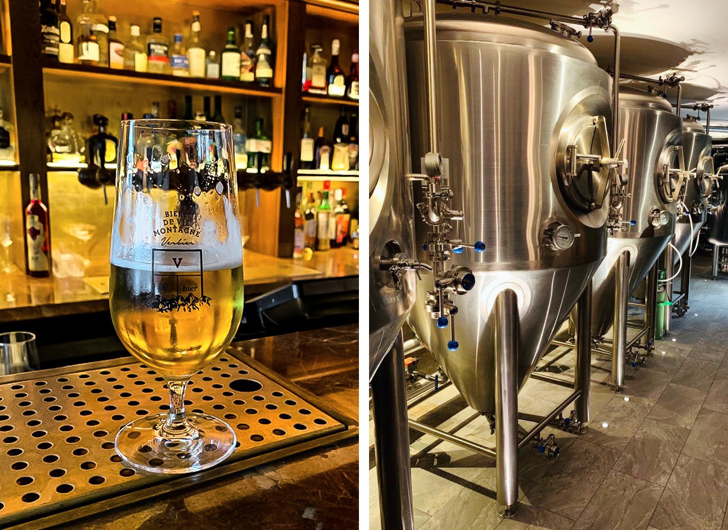 Beer making and tasting at V Bier brewery in Verbier