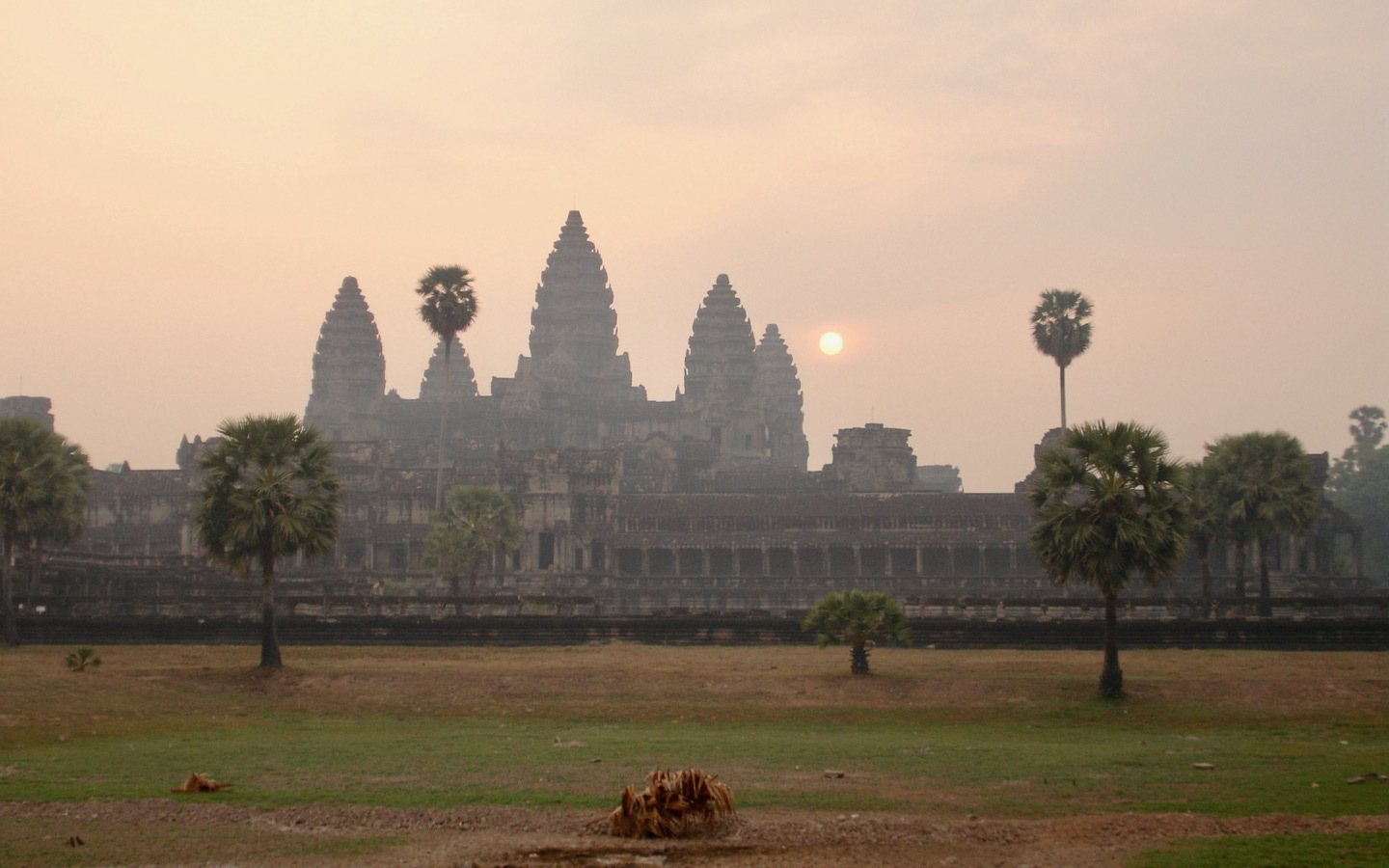Sunrise at Angkor Wat temples in Cambodia