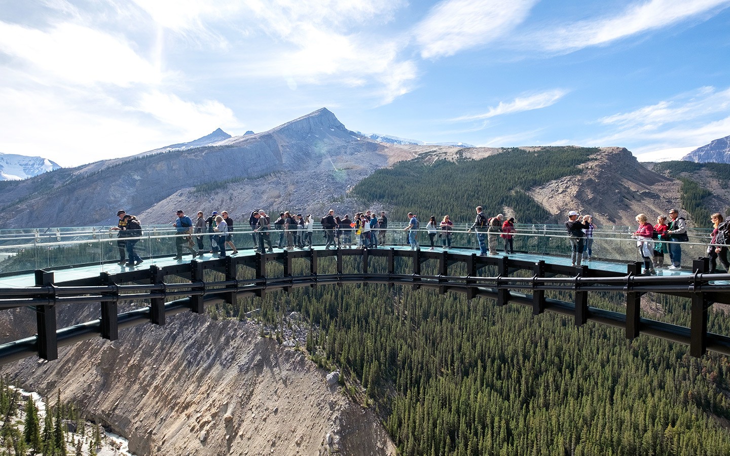 The Glacier Skywalk suspended platform