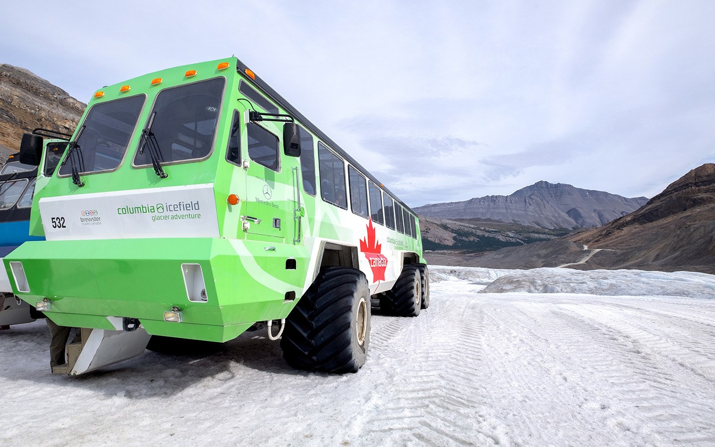 Ice explorer vehicle on the Columbia Icefields tour