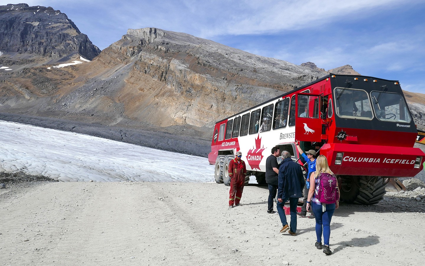 Ice explorer vehicle on the Columbia Icefields tour