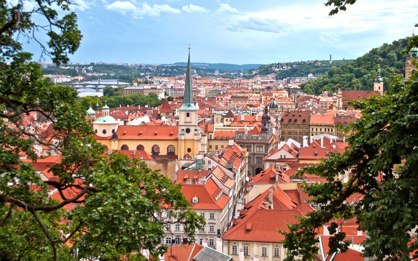 Prague rooftops from the Lobkowicz Palace