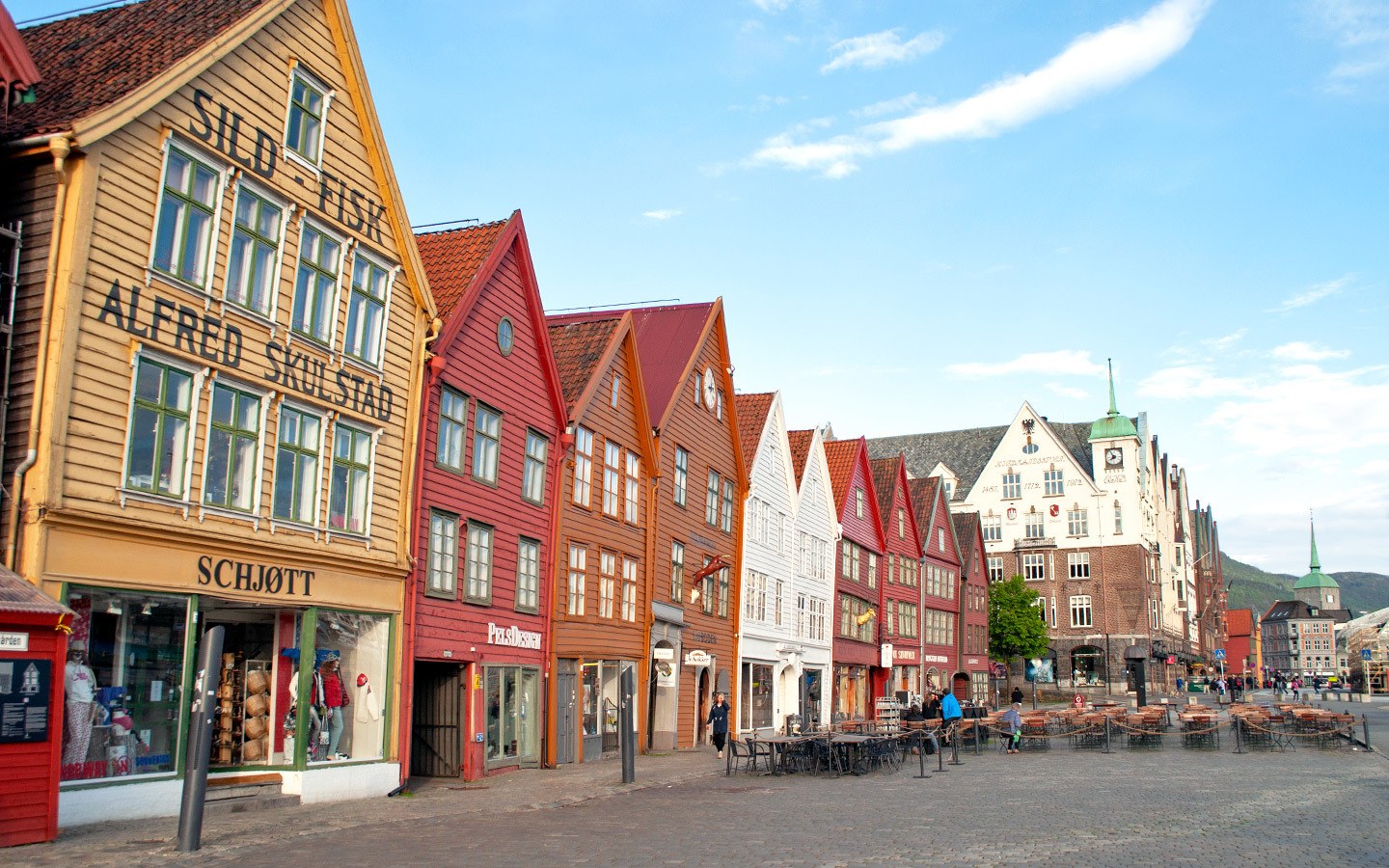 Wooden building in Bryggen, Bergen