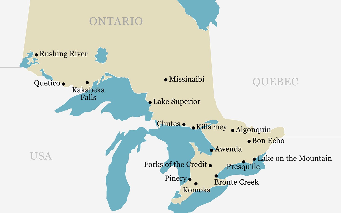map of all ontario provincial parks Back To Nature 16 Of The Best Ontario Provincial Parks To Escape To On The Luce Travel Blog map of all ontario provincial parks