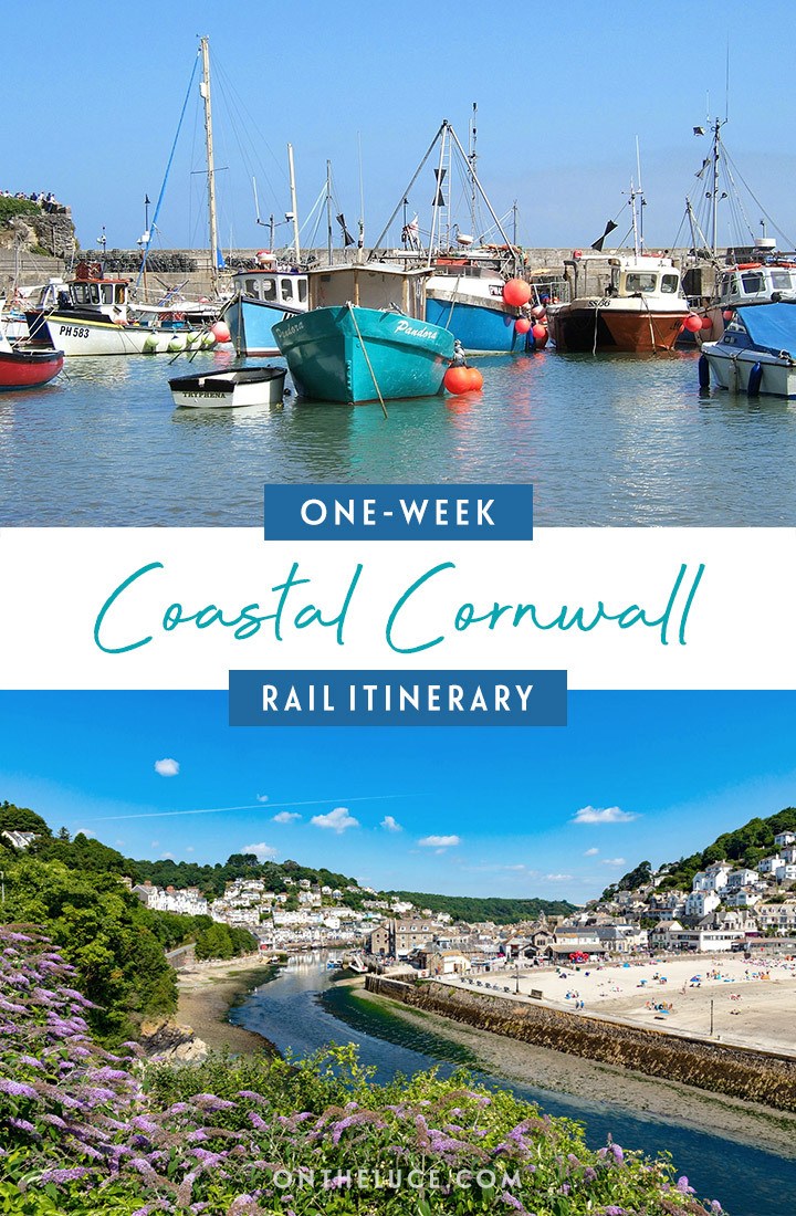 Visiting Cornwall by train – a one-week scenic Cornish coast and countryside rail trip itinerary, featuring, St Ives, Falmouth, the Eden Project, Newquay, Looe and Plymouth, with details of what trains to book, how much they cost and what to see and do | Cornwall by train | Visit Cornwall | Cornwall itinerary