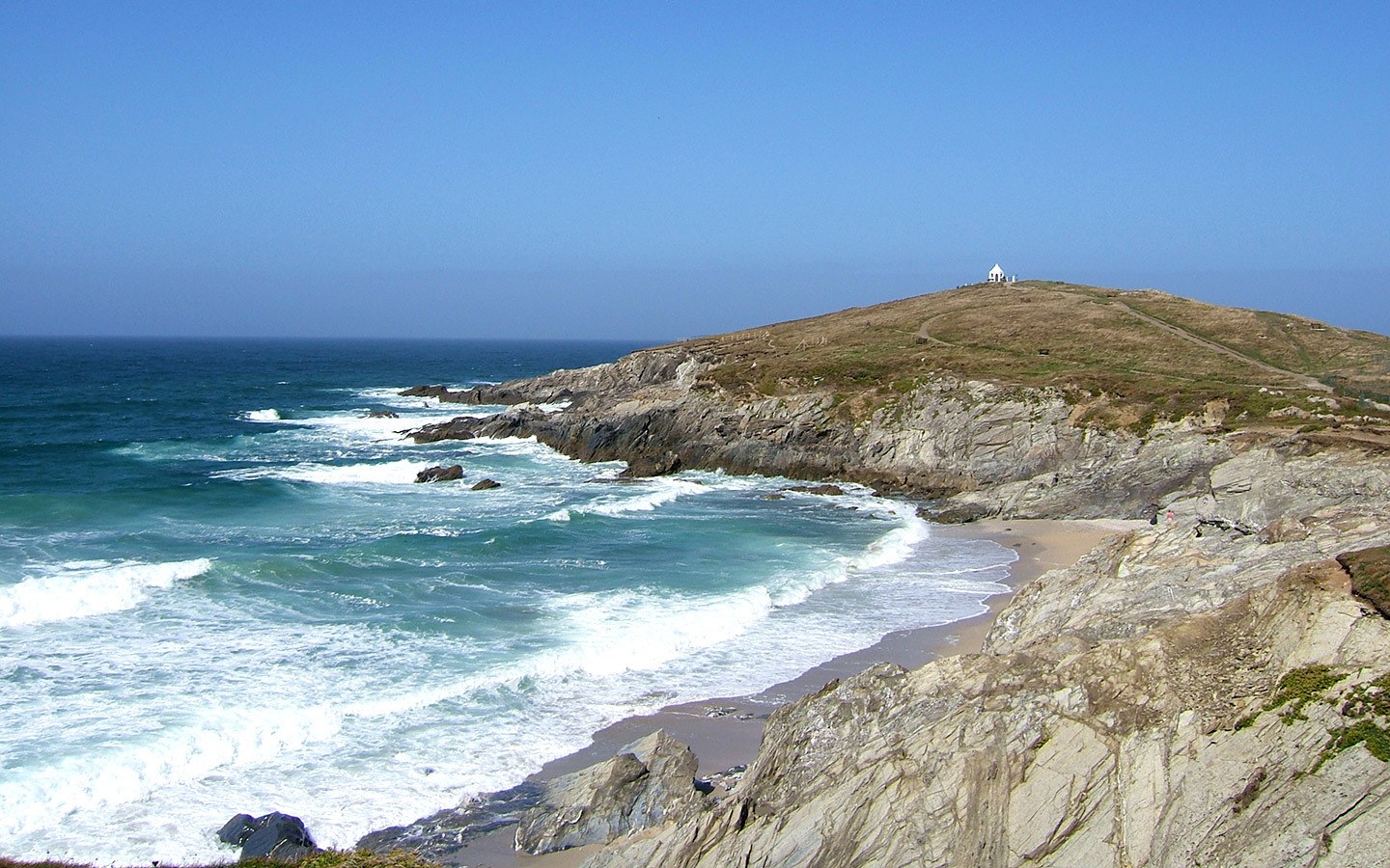 Coastal walk in Newquay, Cornwall