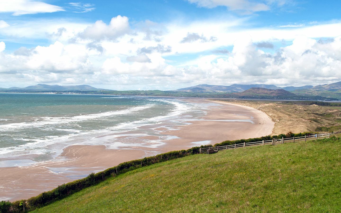 Harlech beach in North Wales