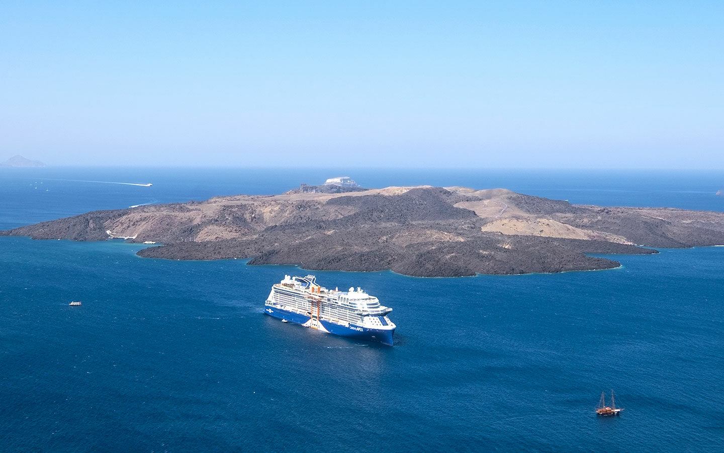 Celebrity Apex in Santorini, Greece